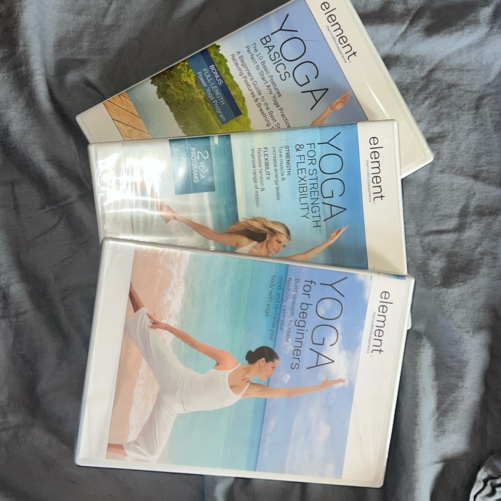 NWT Elements Yoga for Beginners 3 pack DVD’s